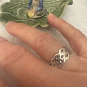 Celtic-Knot Silver Women's Ring, size 4 3/4